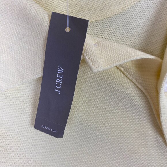 J. CREW Classic Pique Polo Shirt Men's Large Yellow Oarsman Mesh Preppy BE239 - Picture 5 of 12